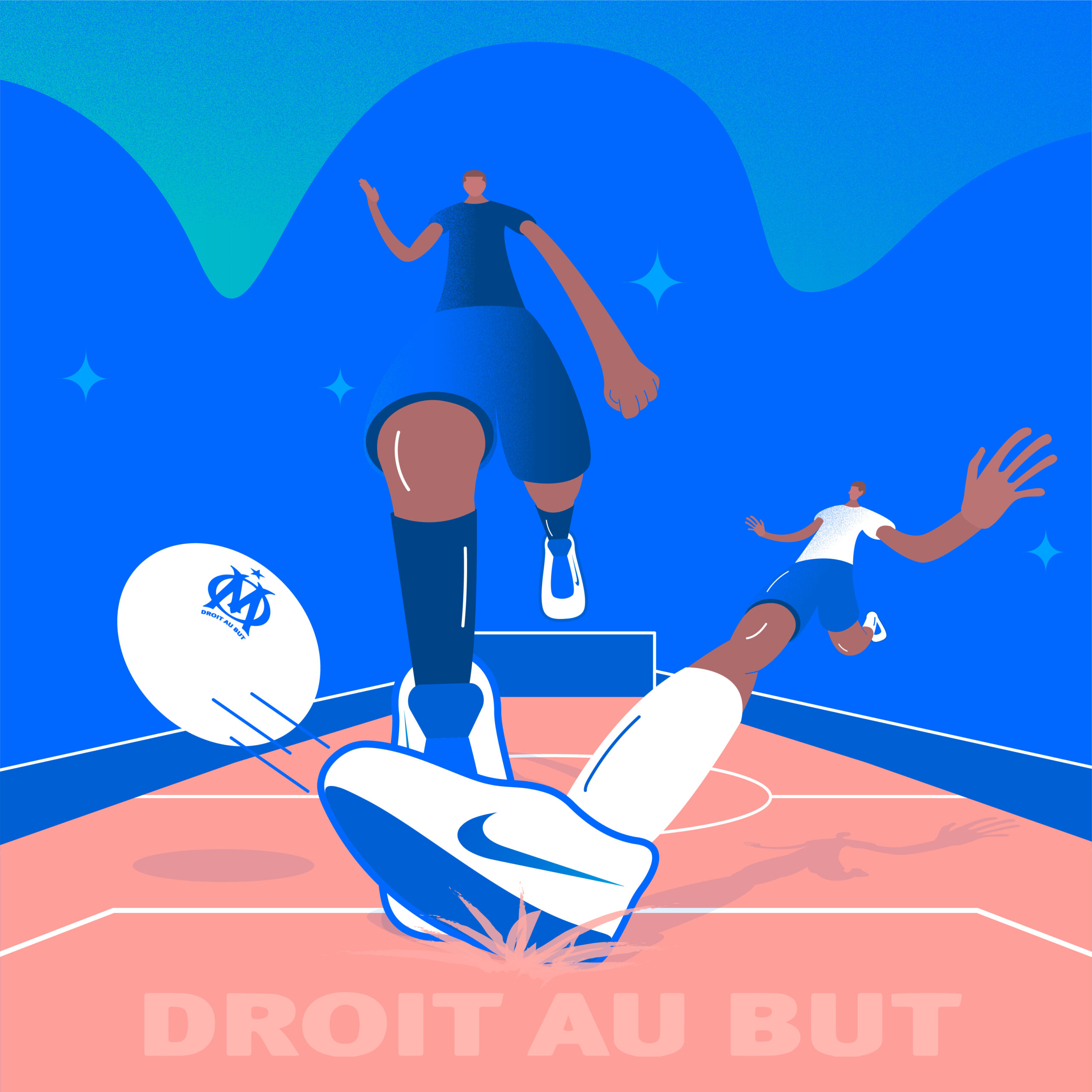 Illustration du match du PSG contre l'OM par John Bertolini