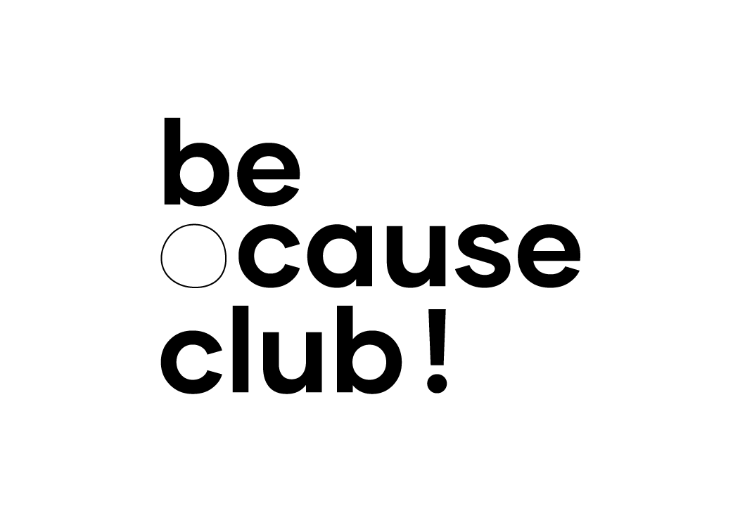 Logo de Because club en noir et blanc